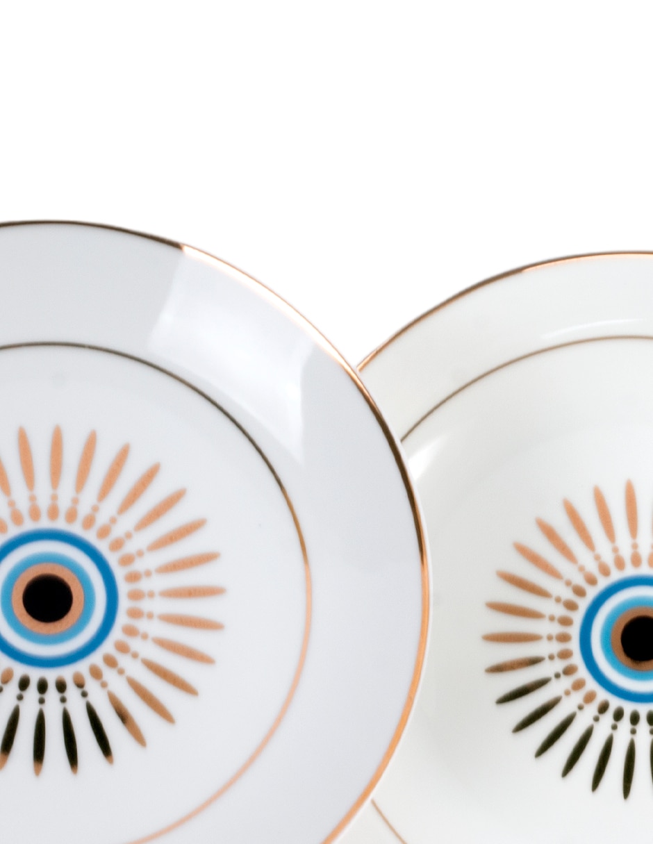 Vajilla cerrada trente de porcelana para 4 personas 3