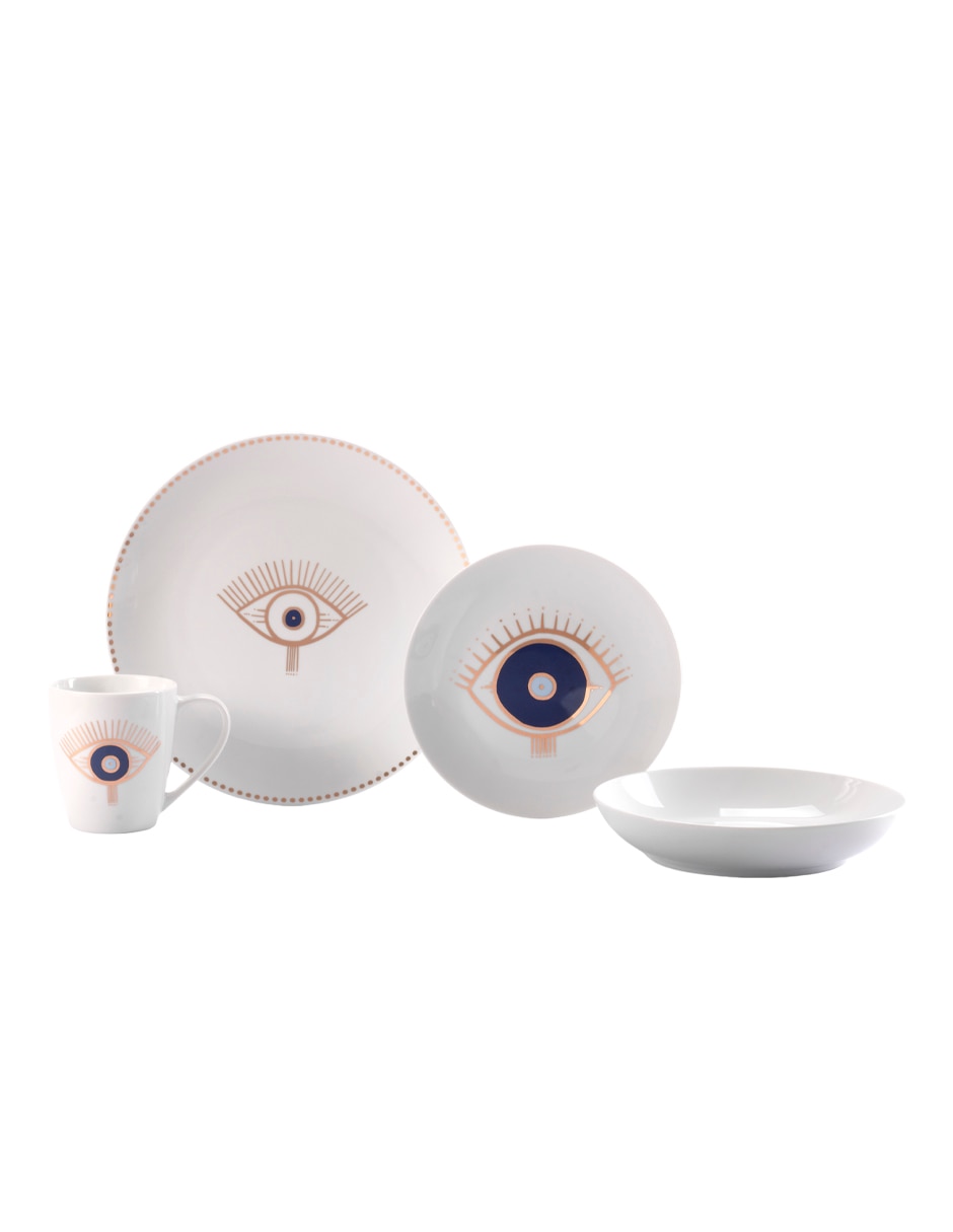 Vajilla cerrada berne de porcelana para 4 personas