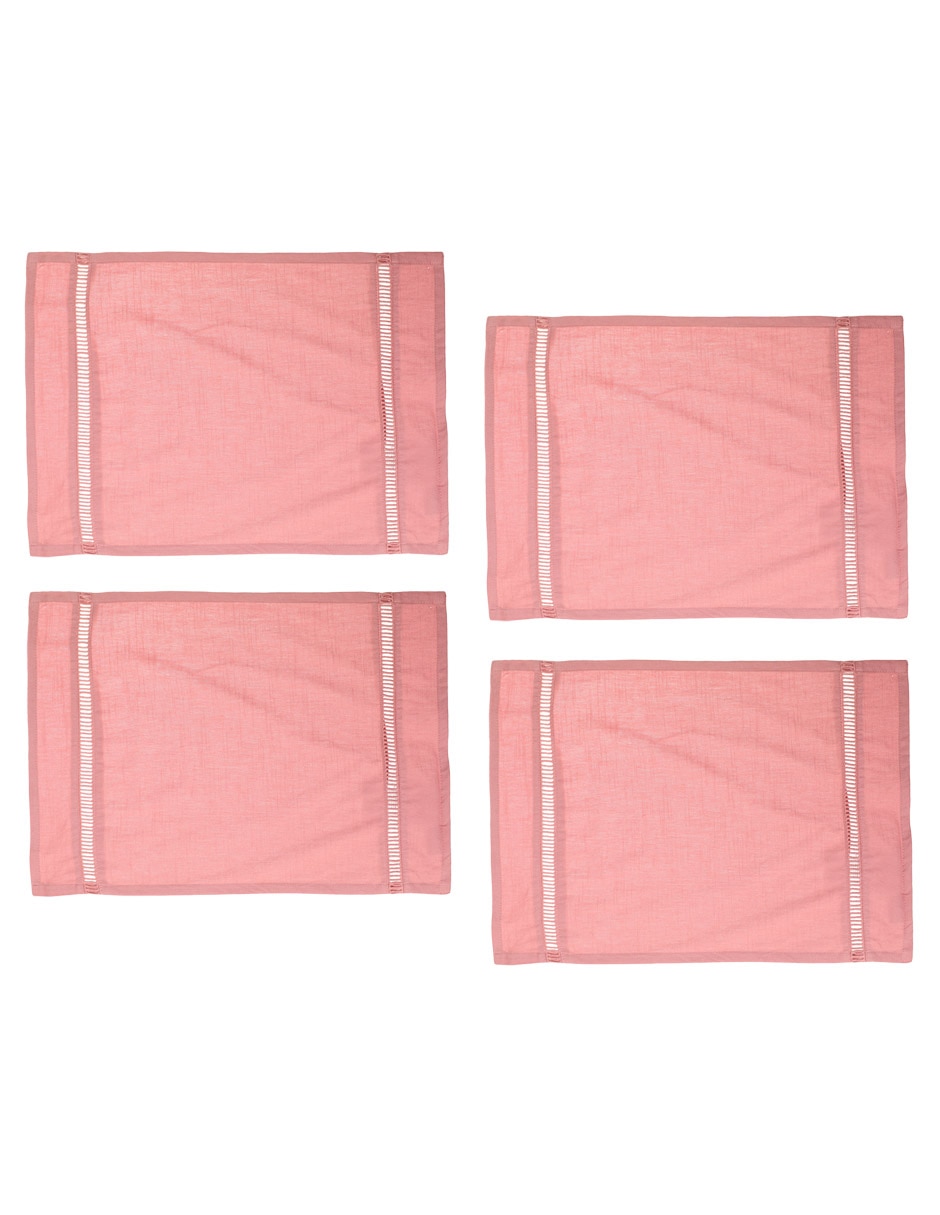 Set mantel individual rectangular de algodón