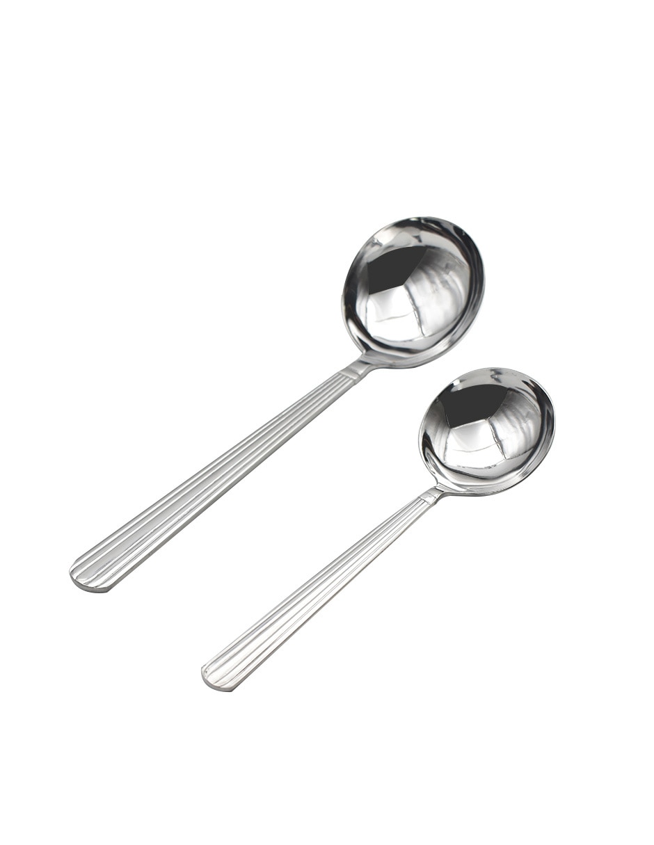 Set cubiertos para servicio de acero inoxidable 2 piezas 2