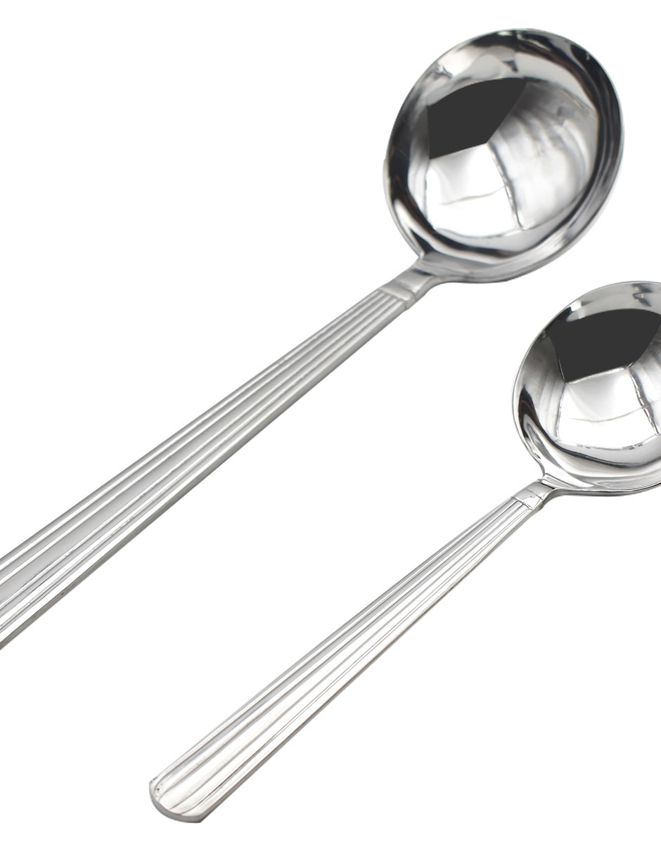 Set cubiertos para servicio de acero inoxidable 2 piezas 3