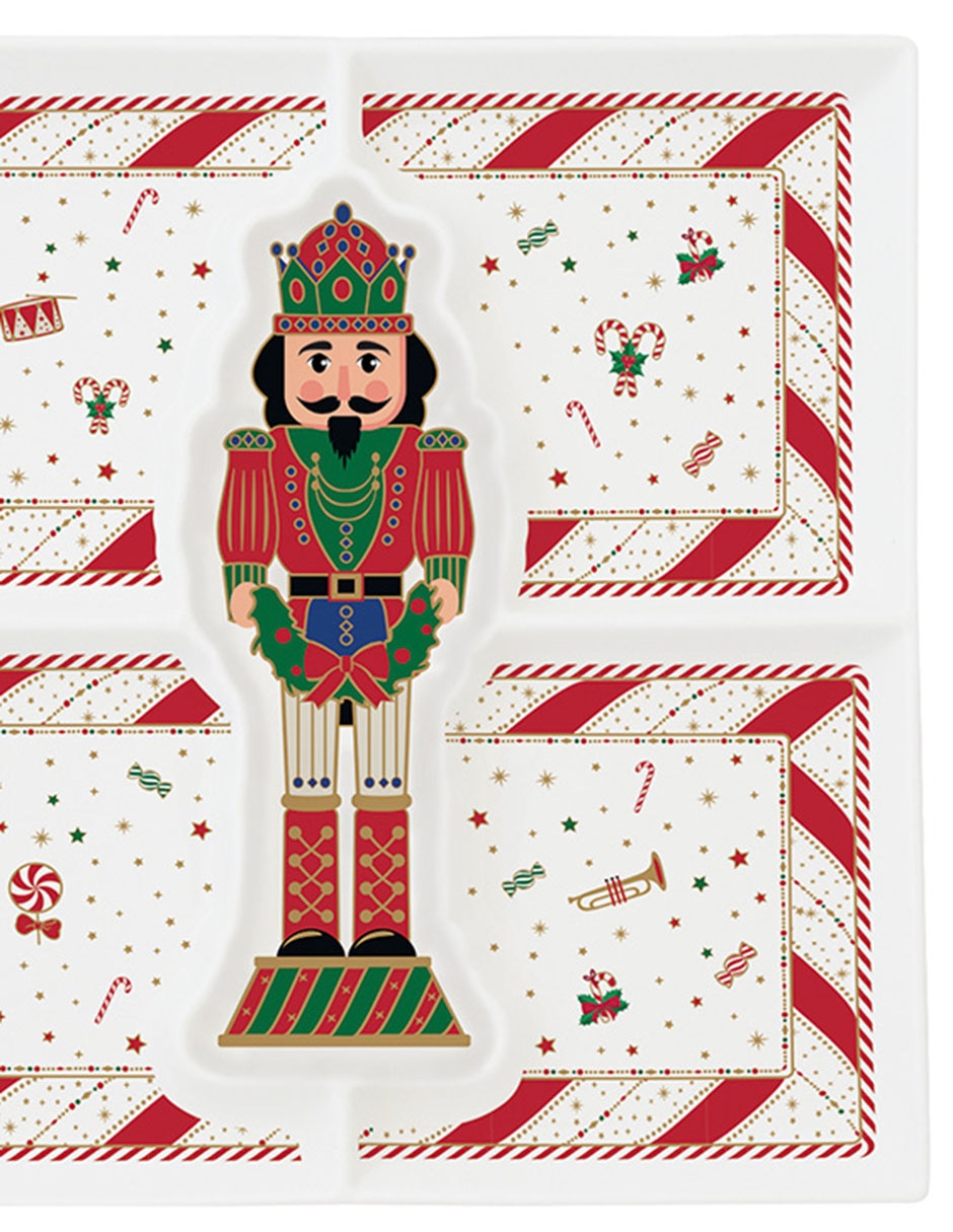 Charola multiusos Nutcracker Twist de porcelana 2