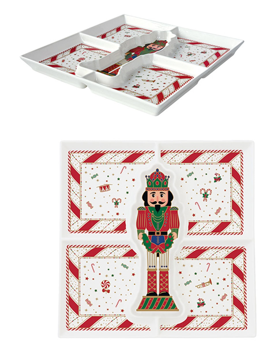 Charola multiusos Nutcracker Twist de porcelana 3