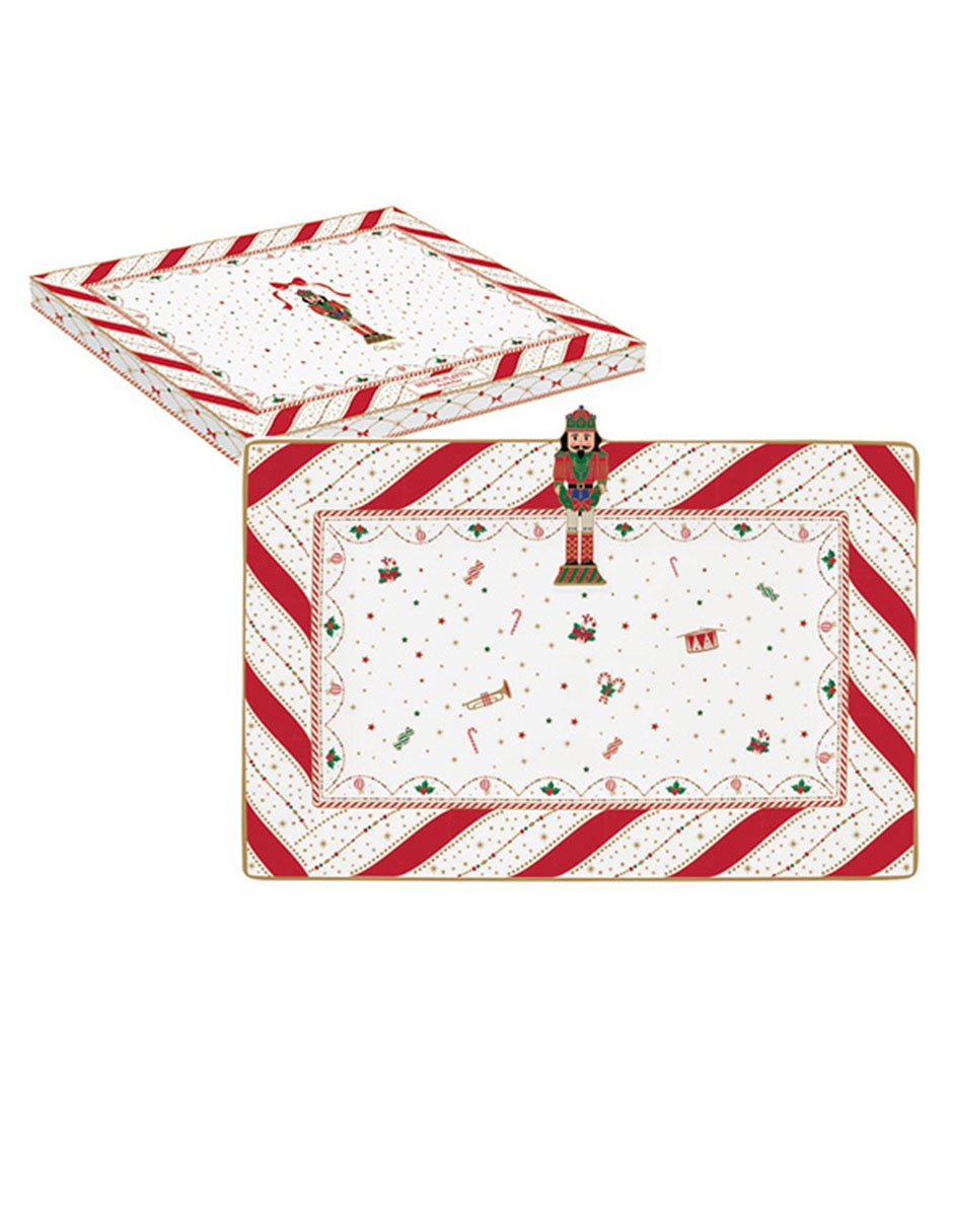 Charola multiusos Nutcracker Twist de porcelana 3