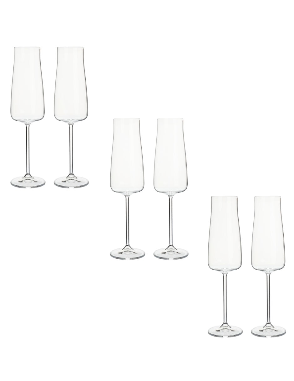 Set de copas para flauta Alex de cristal