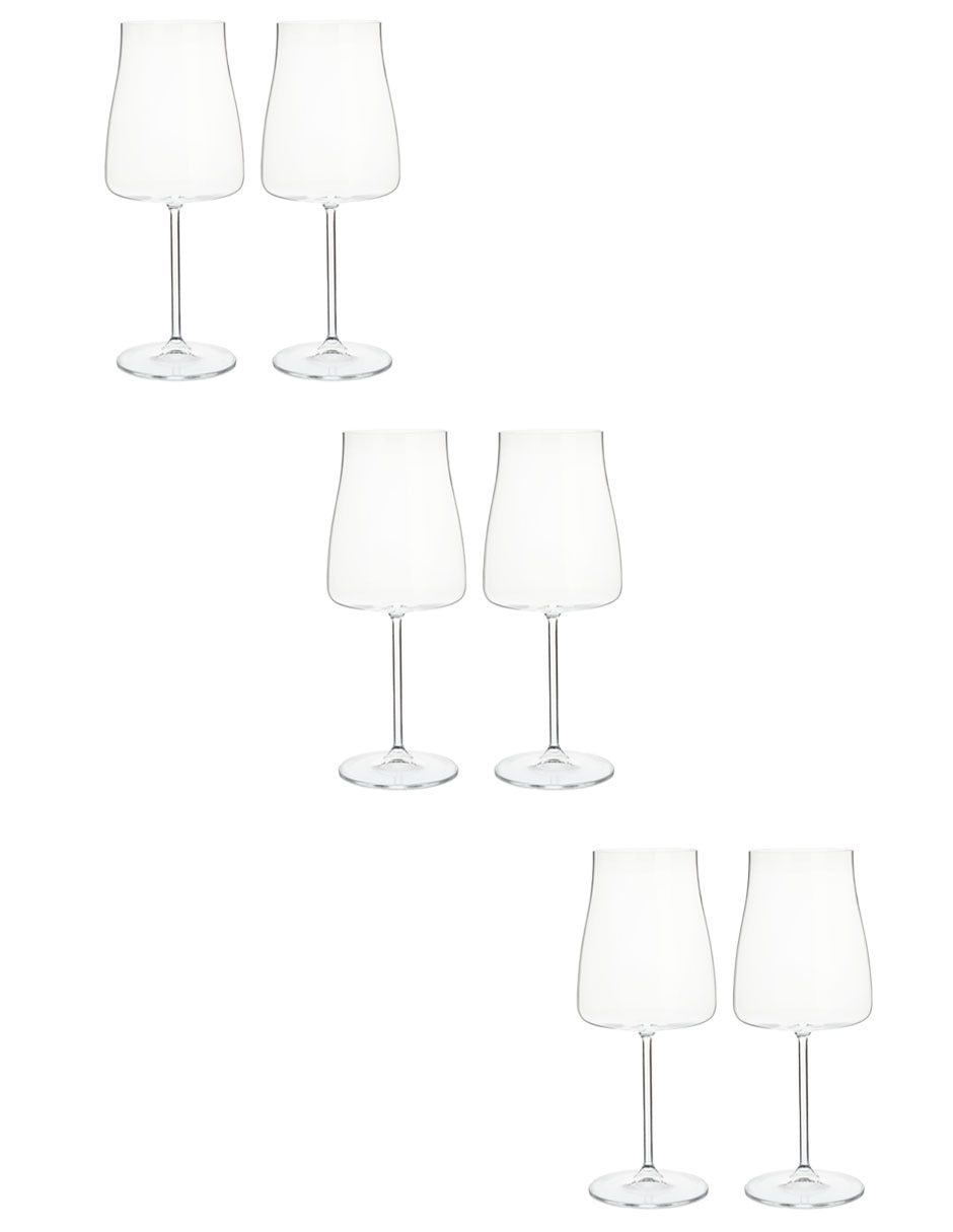 Set de copas para vino Alex de cristal