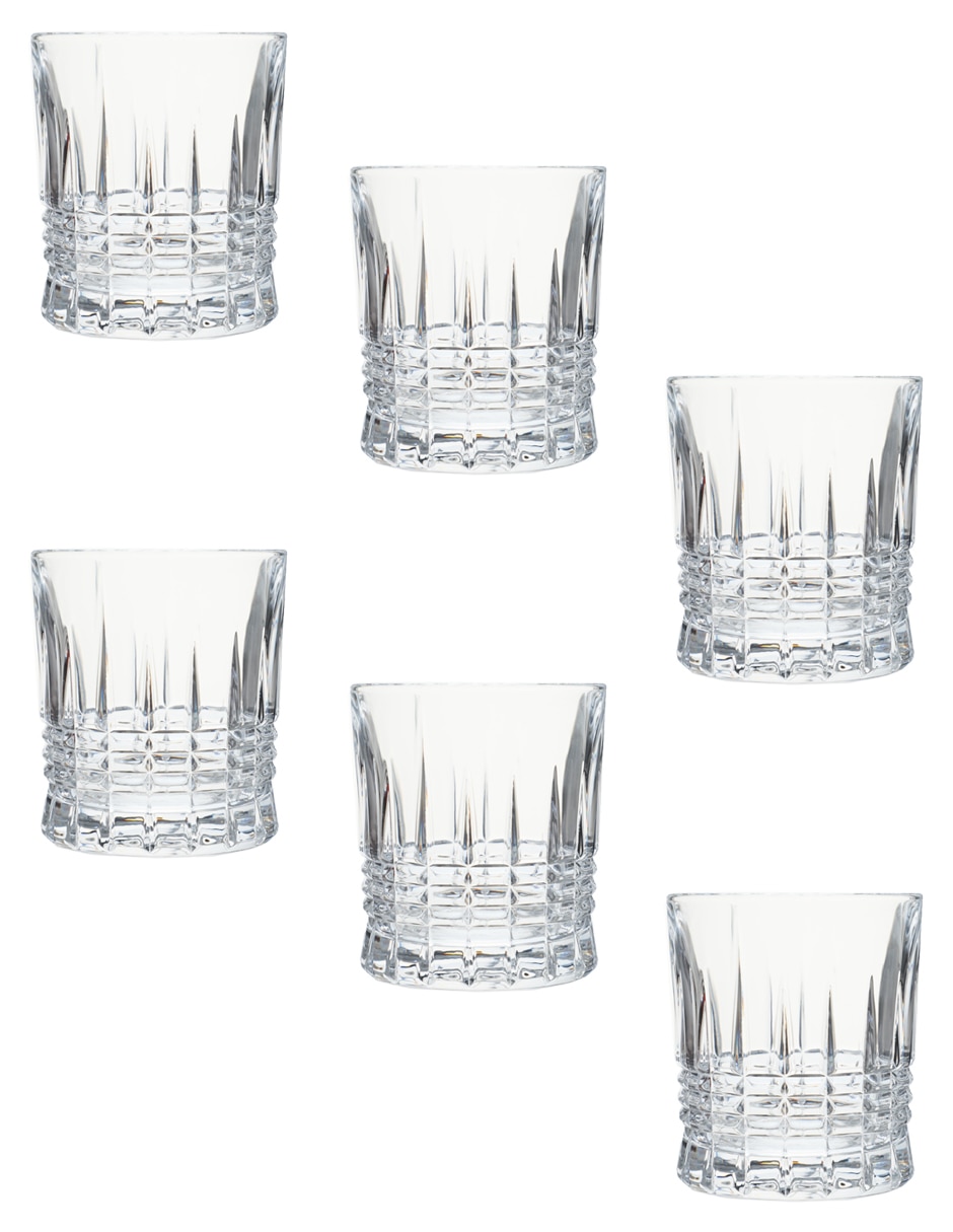 Set vaso Doble Pack Pinna de cristal con 6 piezas