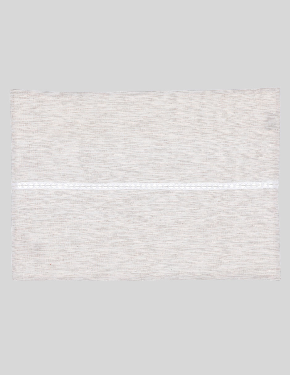 Mantel individual rectangular de algodón