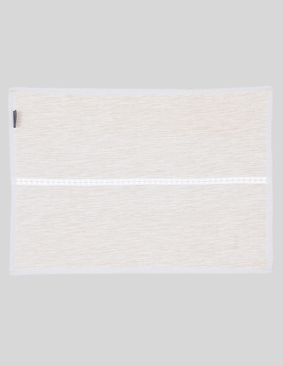 Mantel individual rectangular de algodón 2