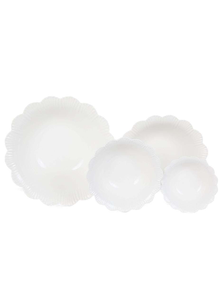Set bowl Fleuri 4 piezas de porcelana