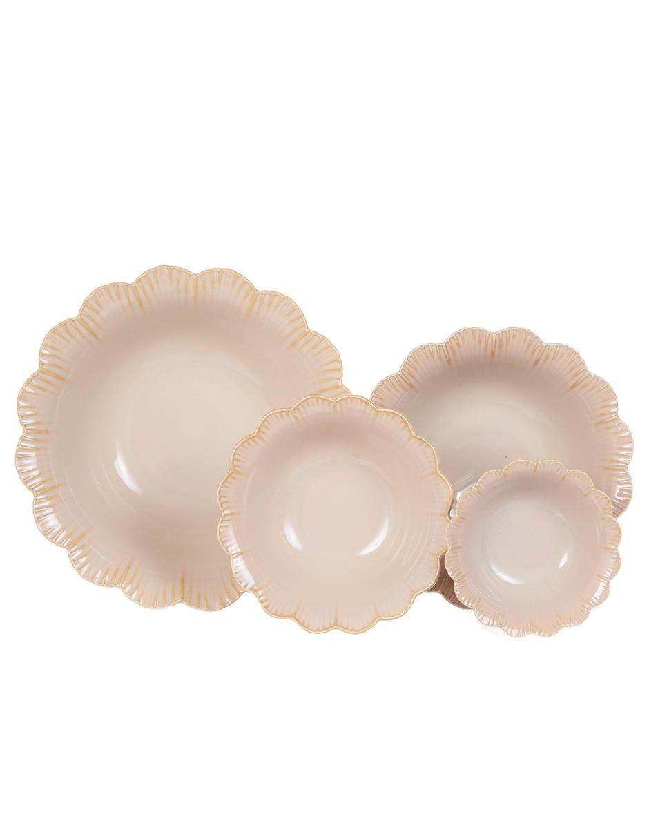 Set bowl Fleuri 4 piezas de porcelana