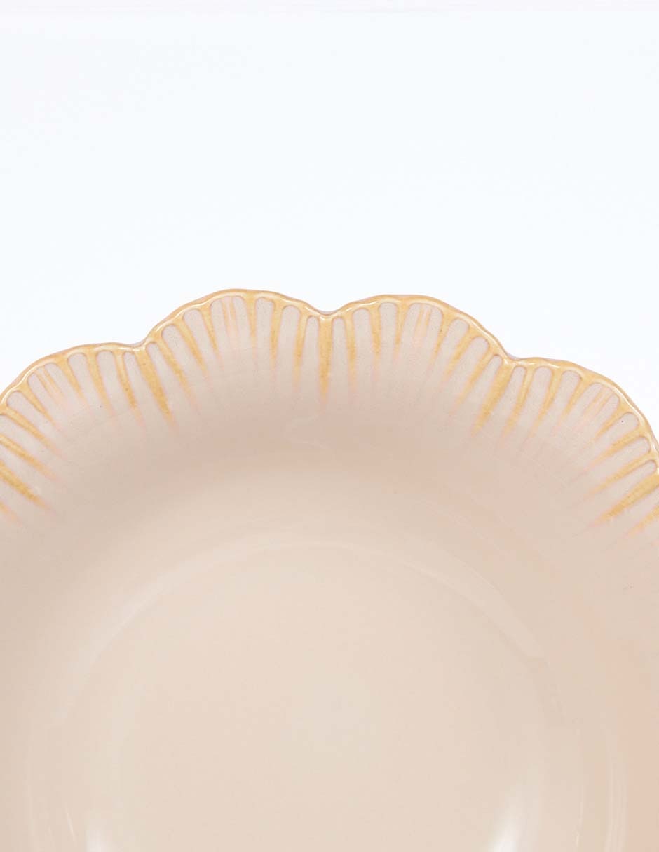 SET BOWL FLEURI PORCELANA, BEIGE