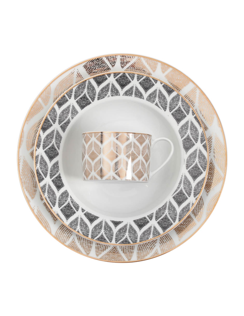 Vajilla lumina de porcelana para 4 personas 2