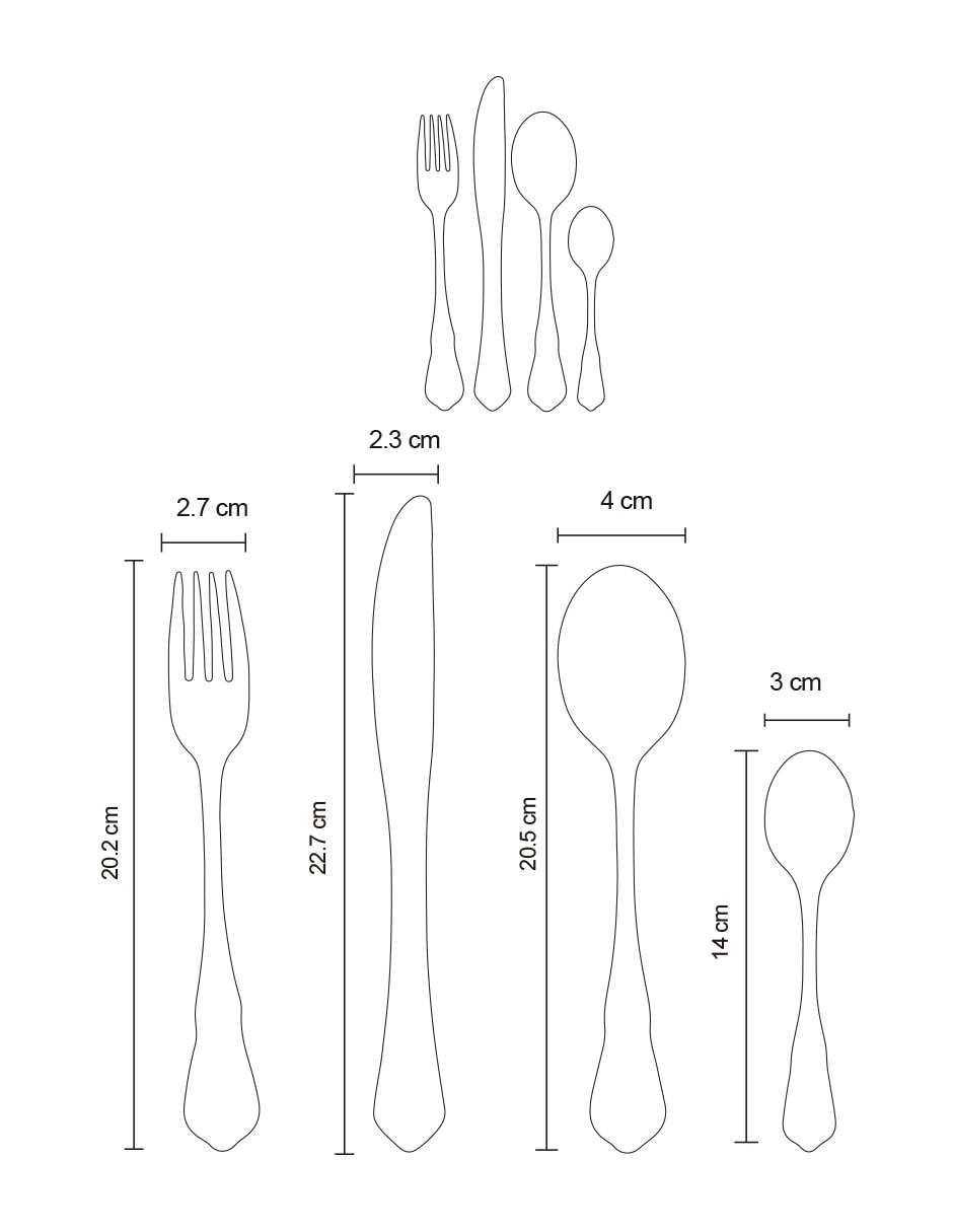 Set cubiertos Galileo de acero inoxidable 16 piezas 4