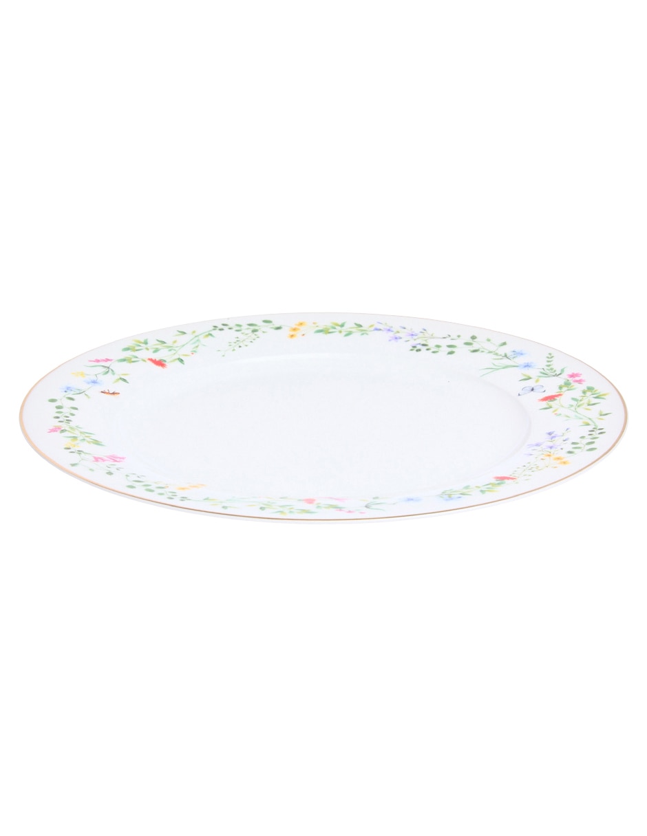 Vajilla fleurs et citrons de porcelana para 4 personas 2