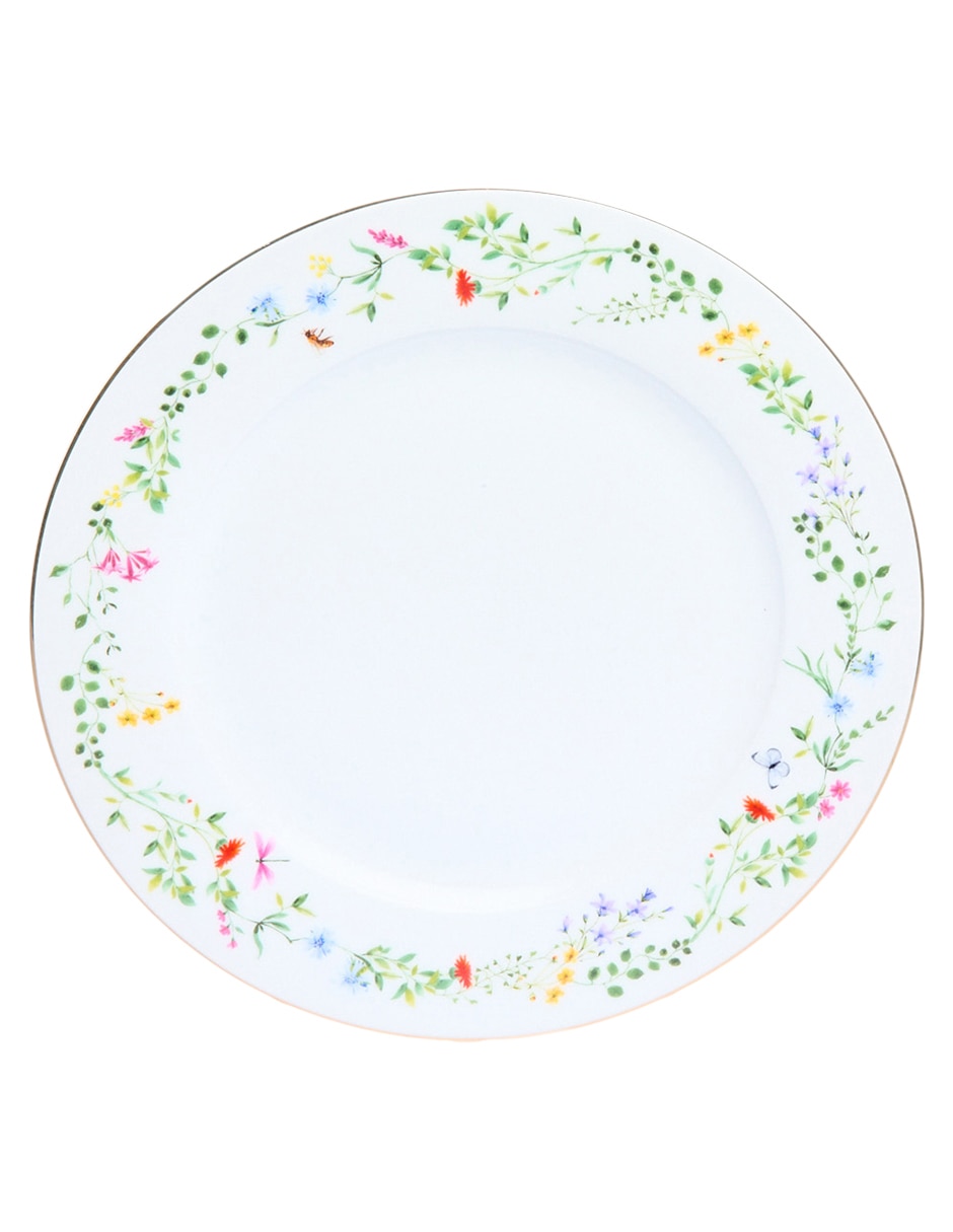 Vajilla fleurs et citrons de porcelana para 4 personas 3