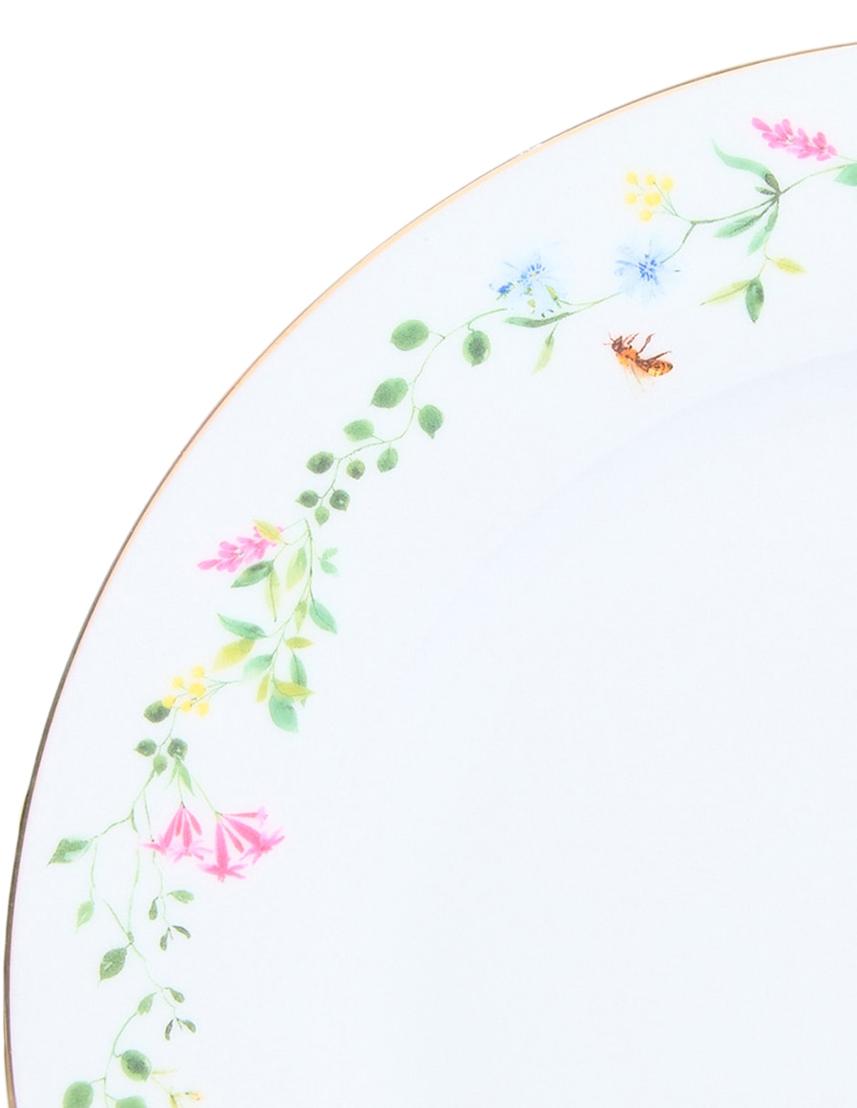 Vajilla fleurs et citrons de porcelana para 4 personas 4