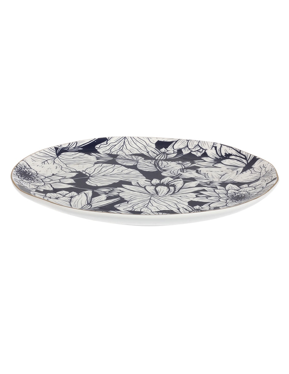 Plato ensalada Anemone Flowers de porcelana
