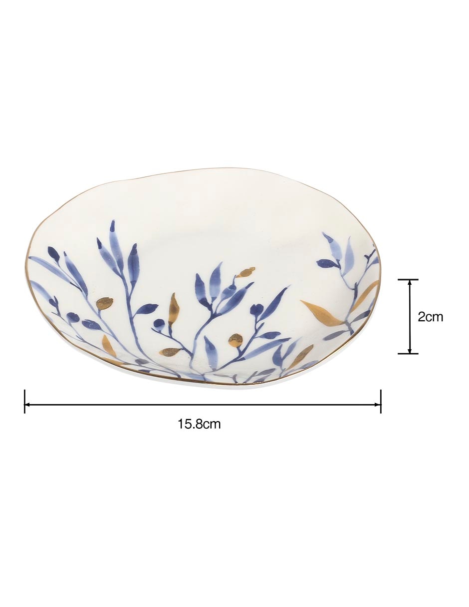 Plato postre Premium de porcelana 4