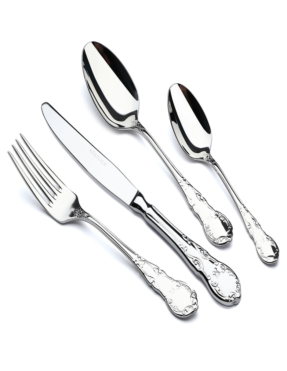Set cubiertos Isabella de acero inoxidable 24 piezas