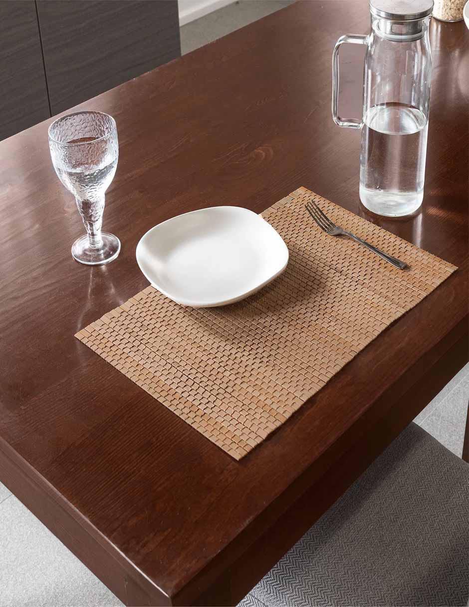 Mantel individual rectangular de bambú 2
