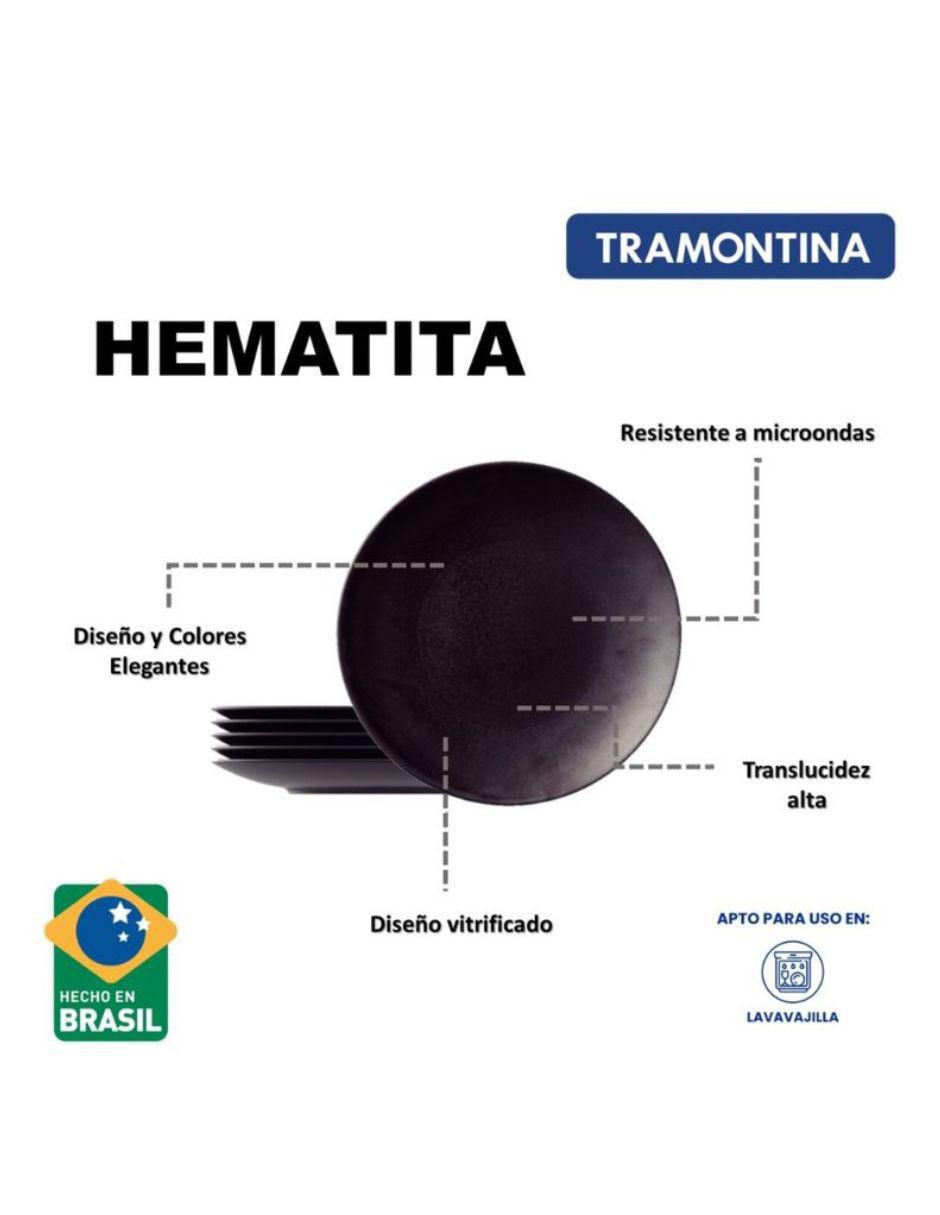 Set platos Hematita de porcelana 6 piezas 3