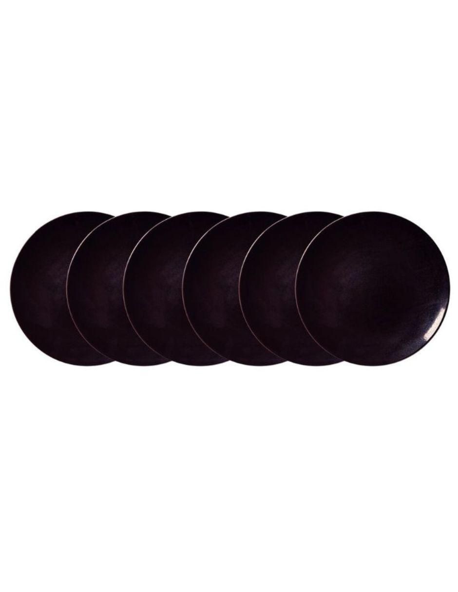 Set platos Ametista de porcelana 6 piezas 2