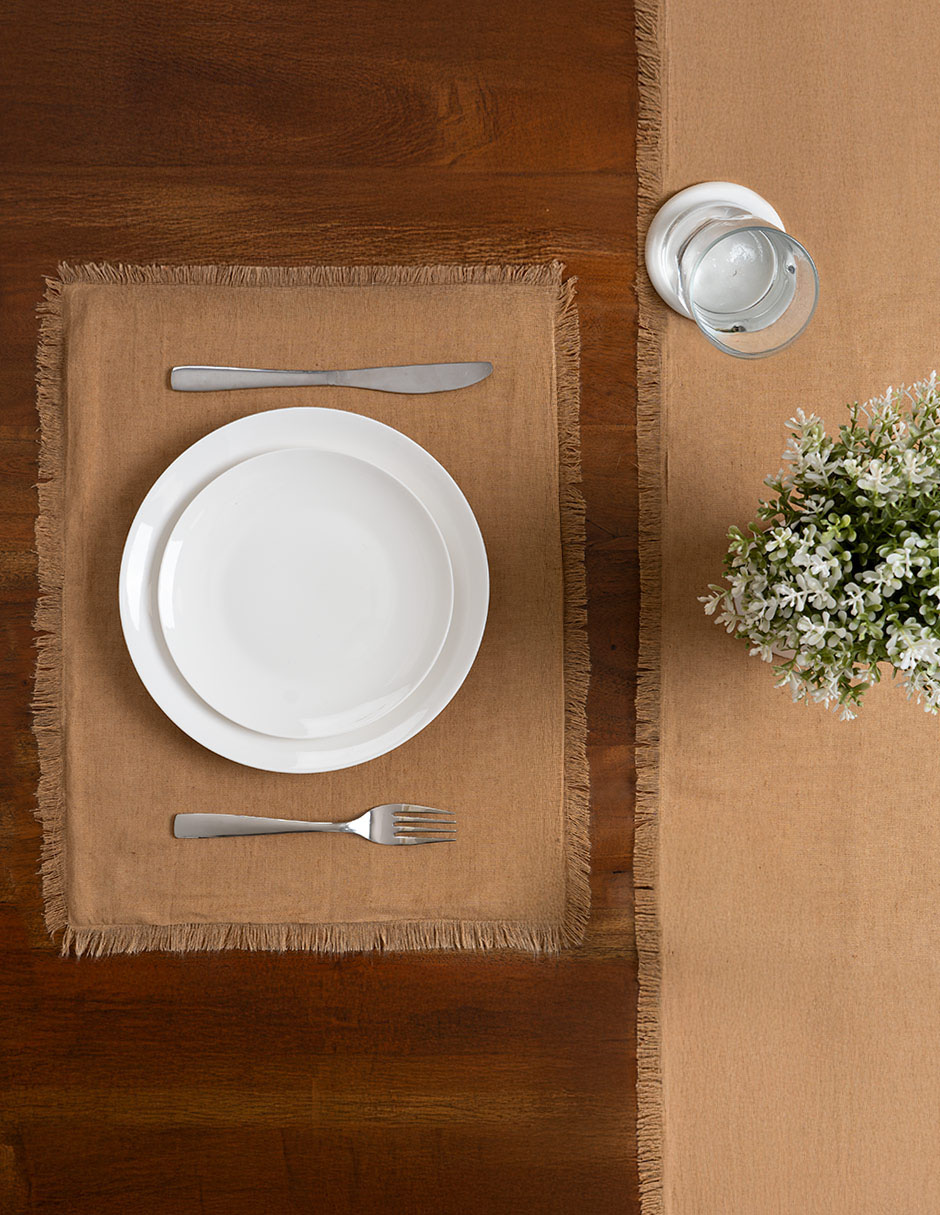 Set mantel individual rectangular de algodón 4