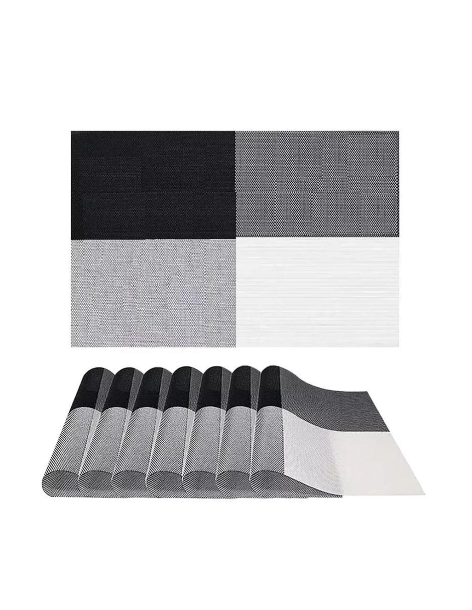 Set mantel individual rectangular de ratán pvc