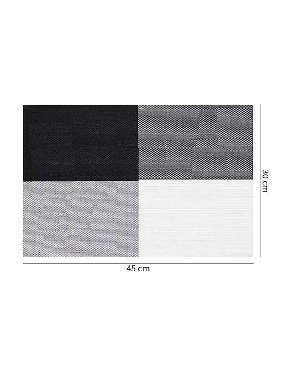 Set mantel individual rectangular de ratán pvc 5