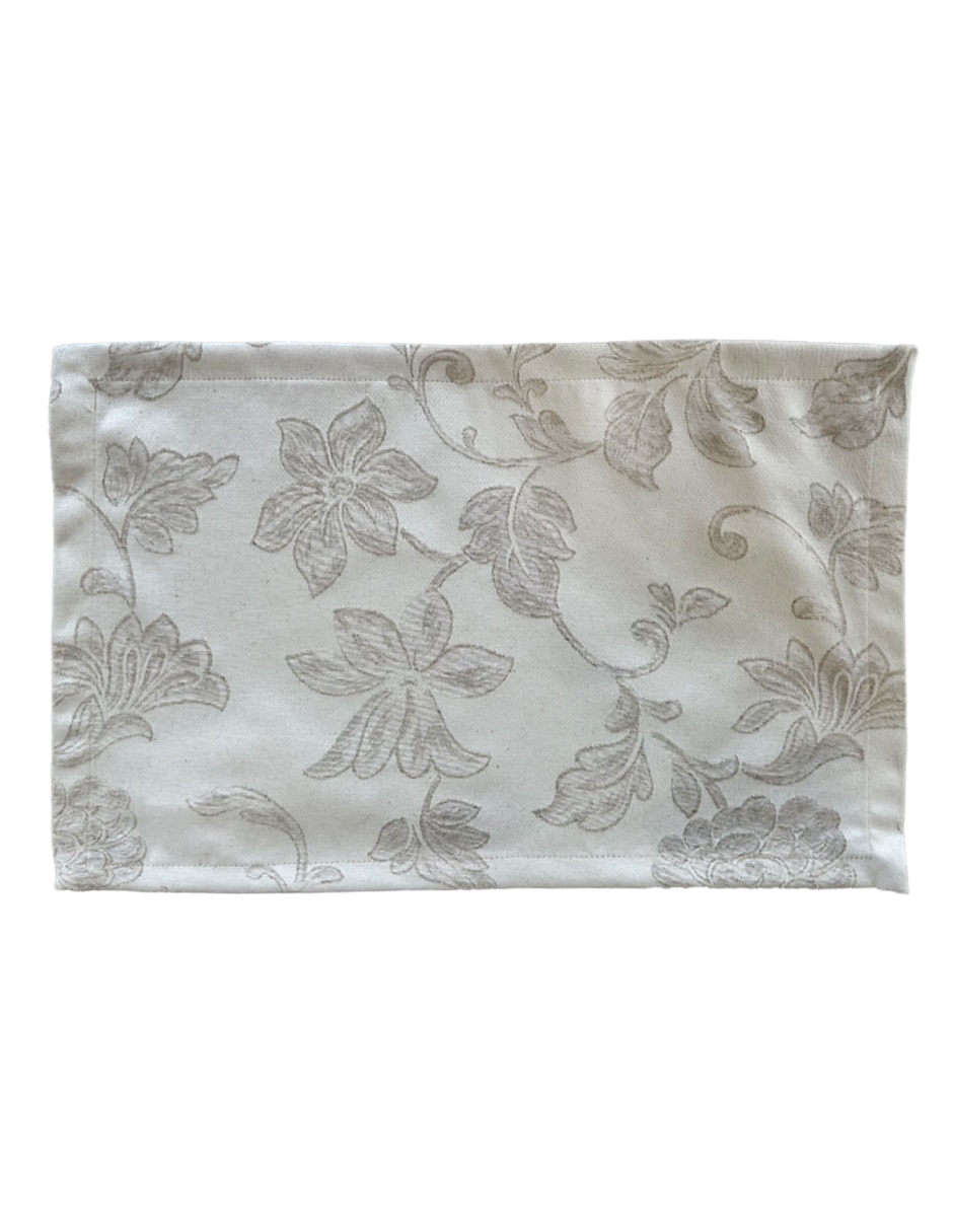Mantel individual rectangular de lino Kati