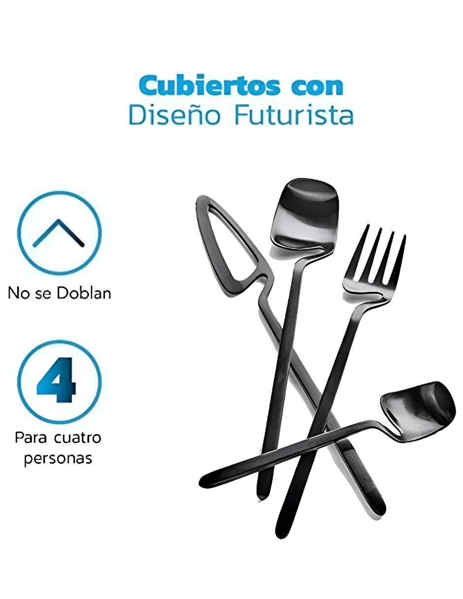 Set cubiertos de acero inoxidable 24 piezas 4