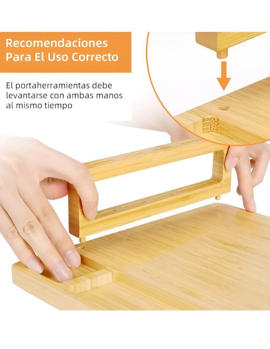 Set tabla para queso de bambú 3