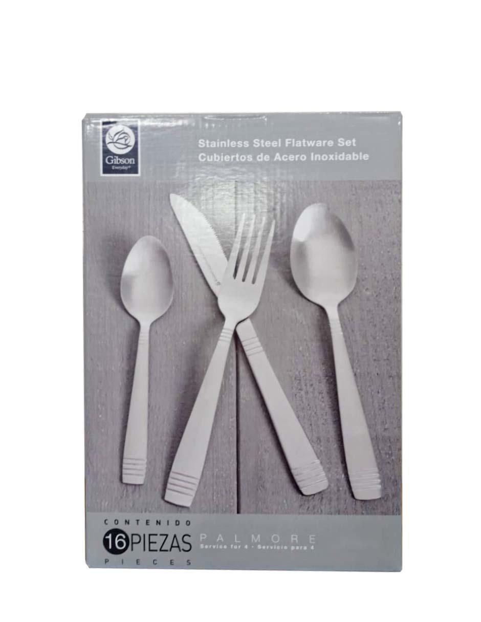 Set cubiertos de acero 16 piezas 2