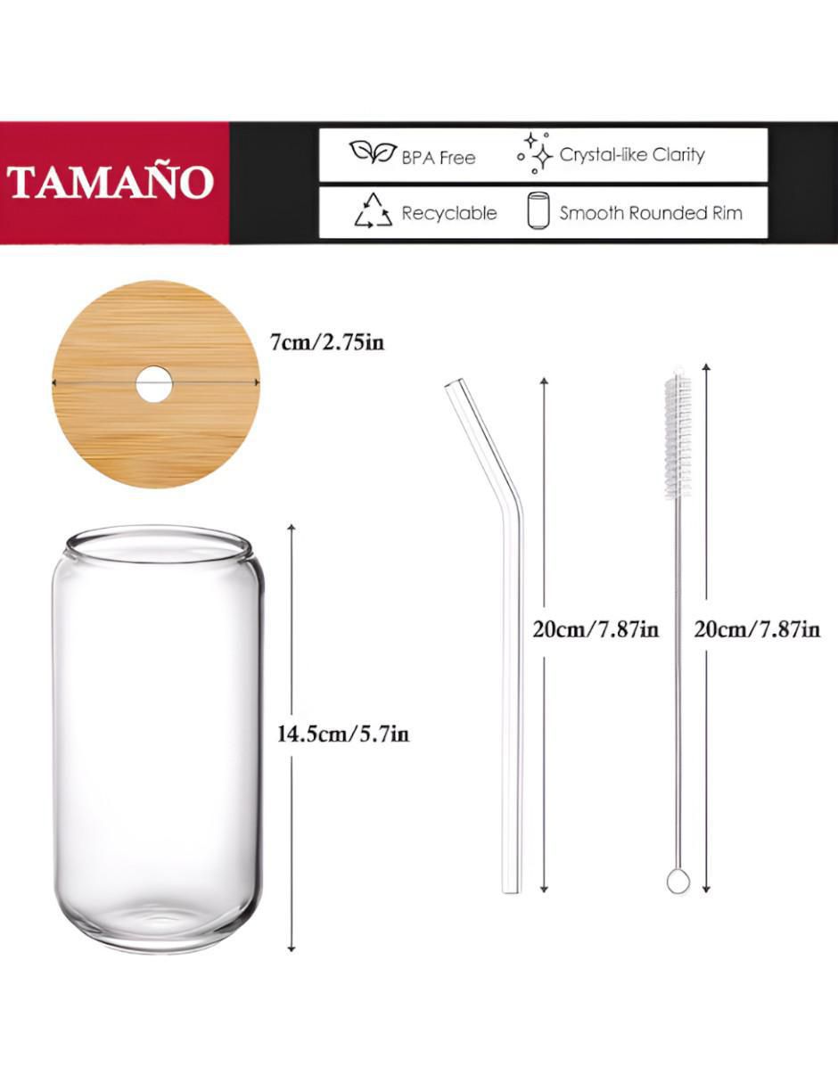Set vasos de vidrio con 4 piezas 6