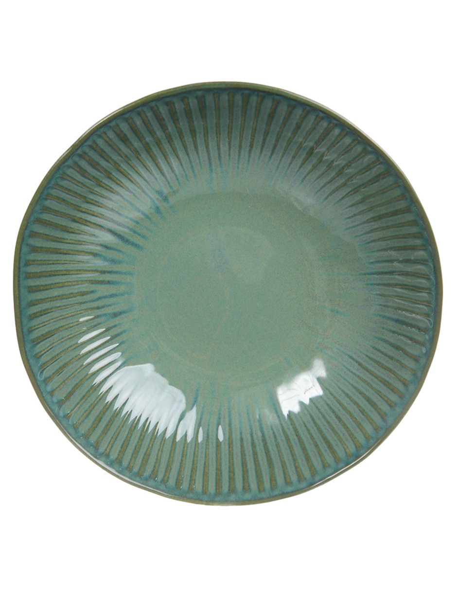 Plato sopa Gallery Green de porcelana 2