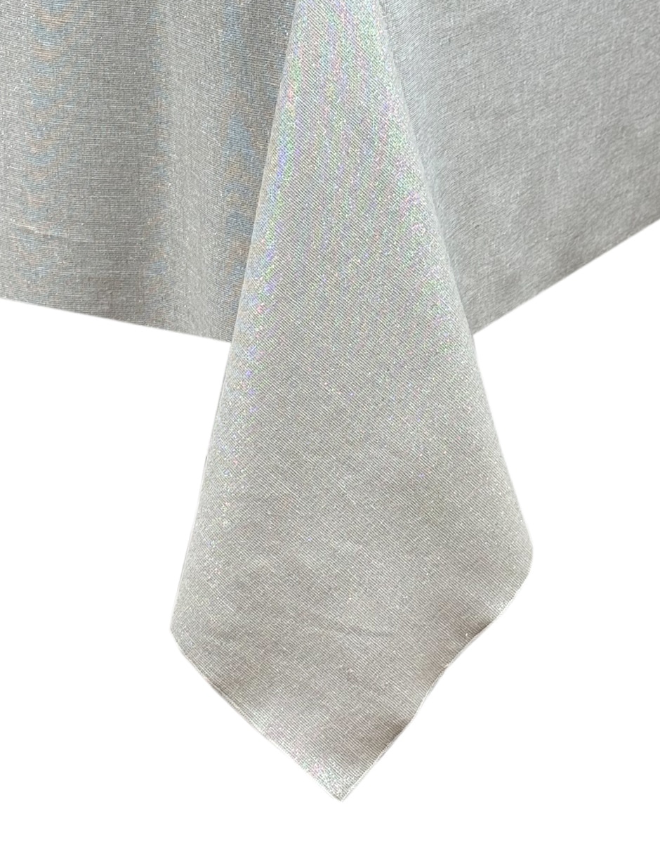 Mantel cuadrado de lino Oyster
