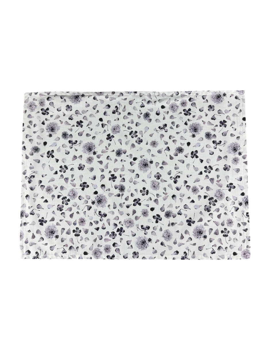 Mantel individual rectangular de algodón Shadows