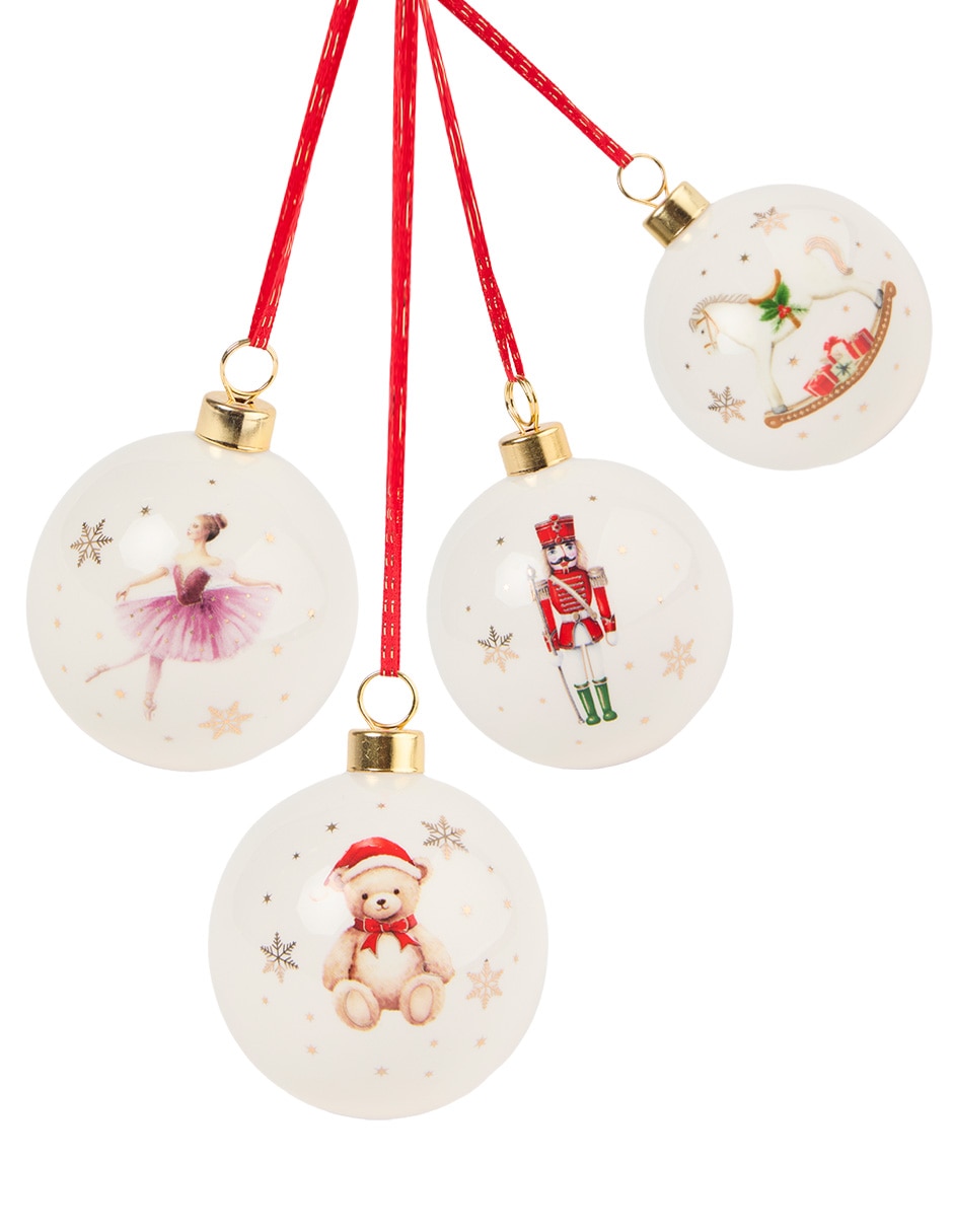 Esfera navideña Christmas decorations con 4 piezas