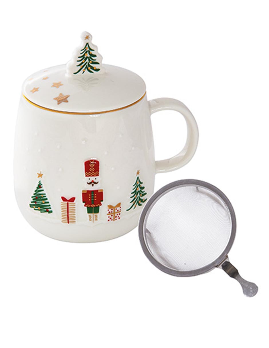 Infusor Let It Snow Nutcra de porcelana para té Infusor Let It Snow Nutcra de porcelana para té