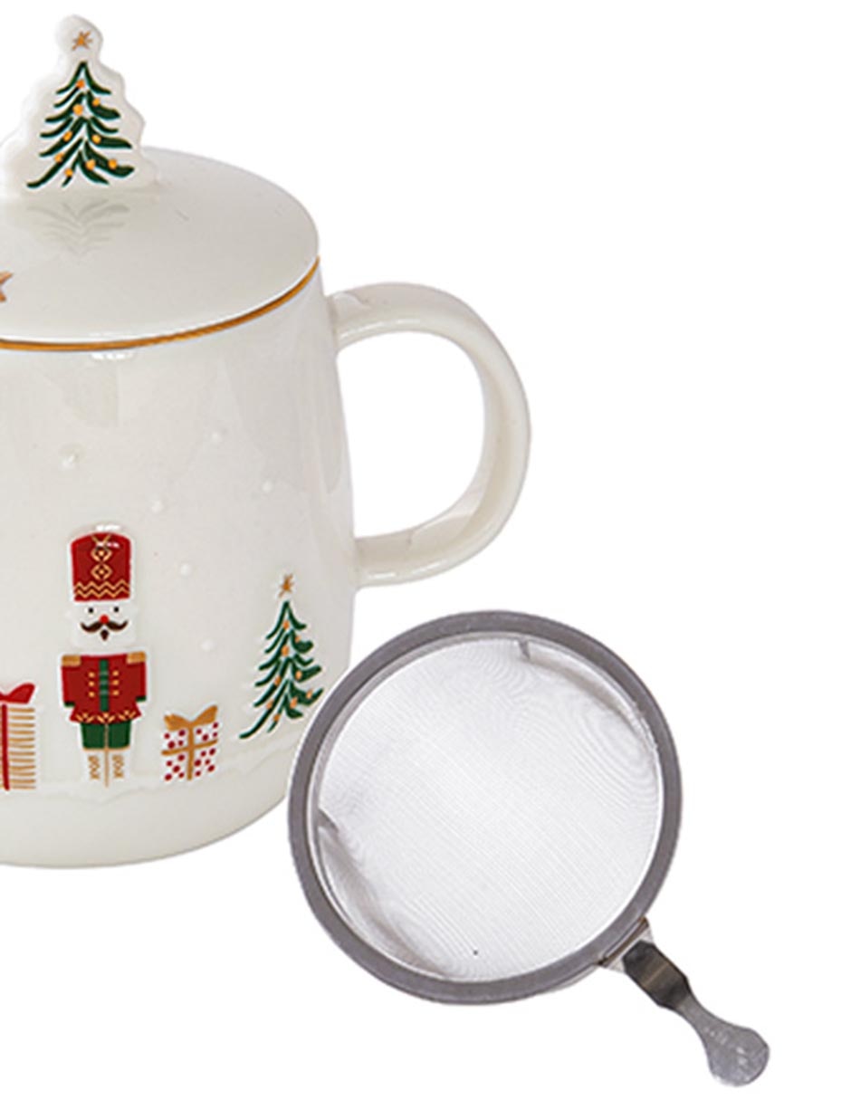Infusor Let It Snow Nutcra de porcelana para té 2