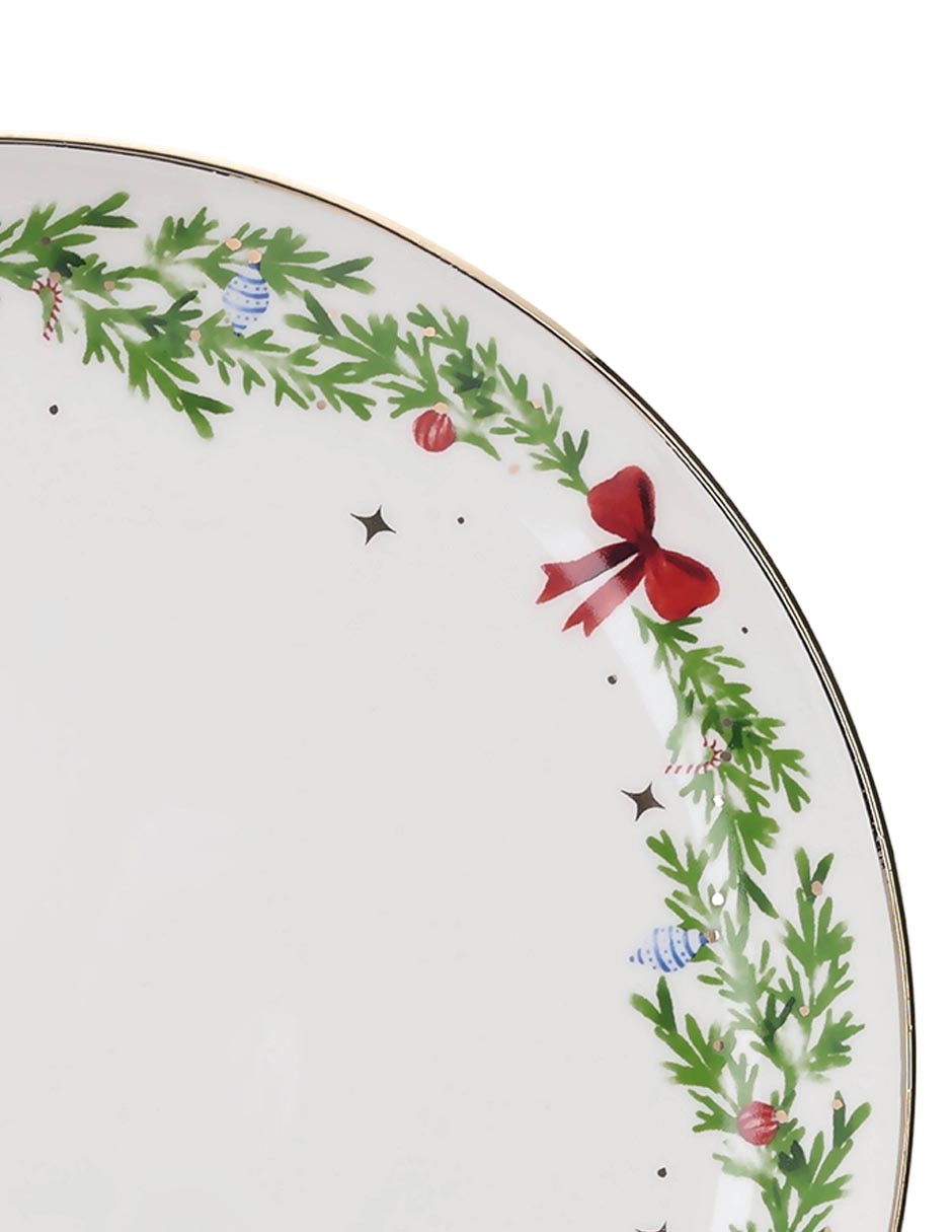 Vajilla cerrada navidad de porcelana para 4 personas 3