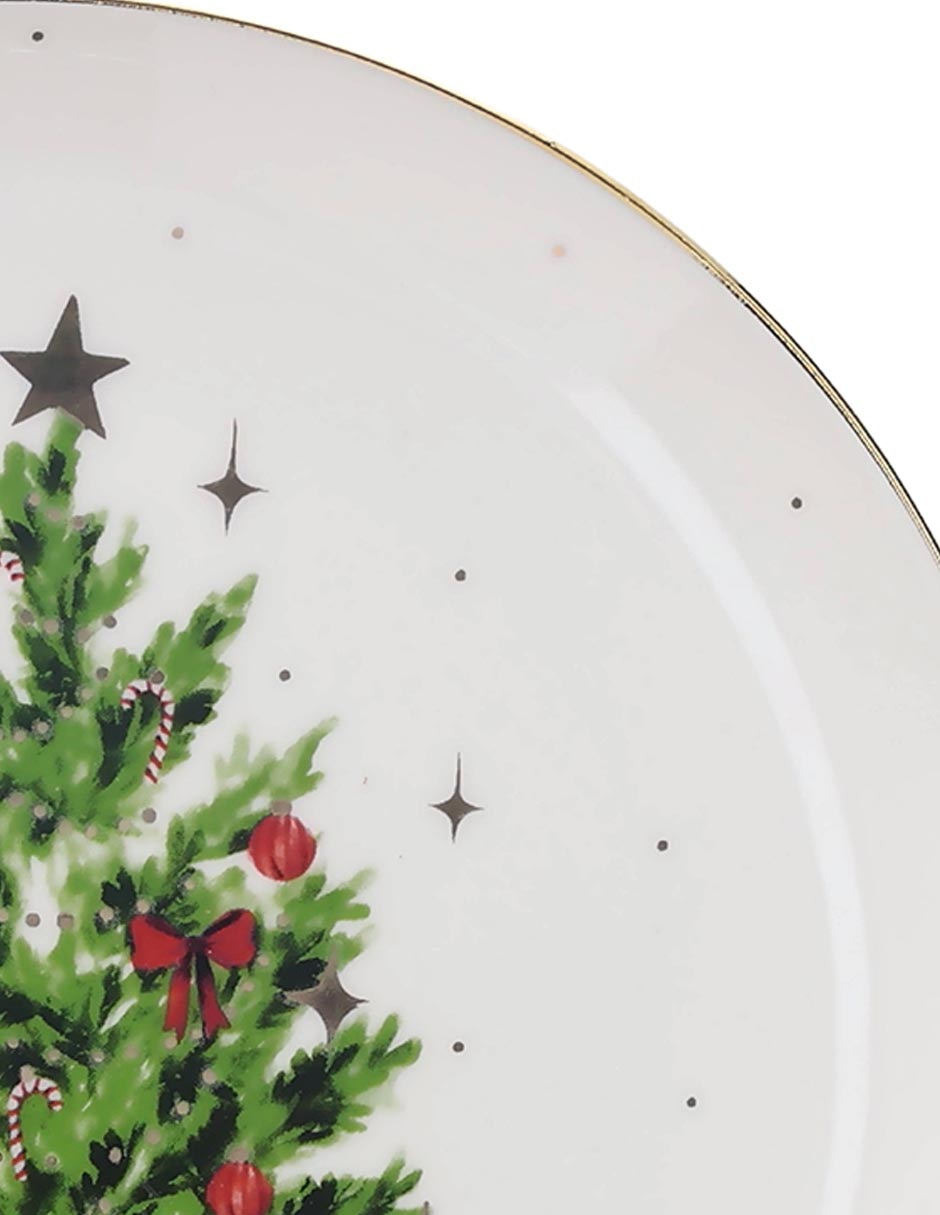 Vajilla cerrada navidad de porcelana para 4 personas 5