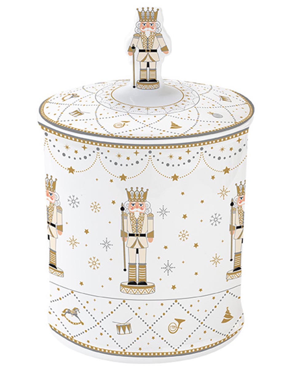 Contenedor Navidad de porcelana 2 piezas