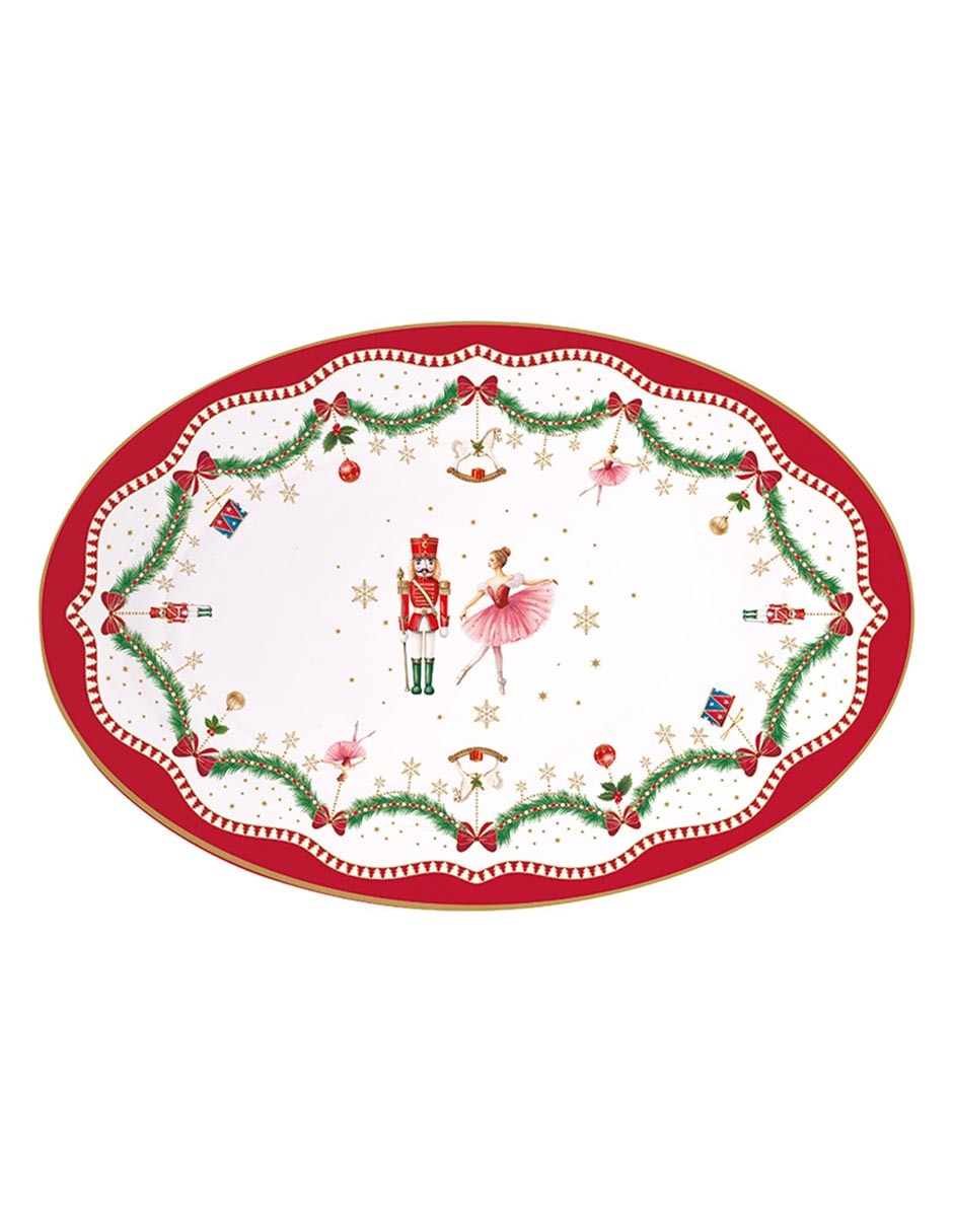 Platón navideño Lifestyle de porcelana