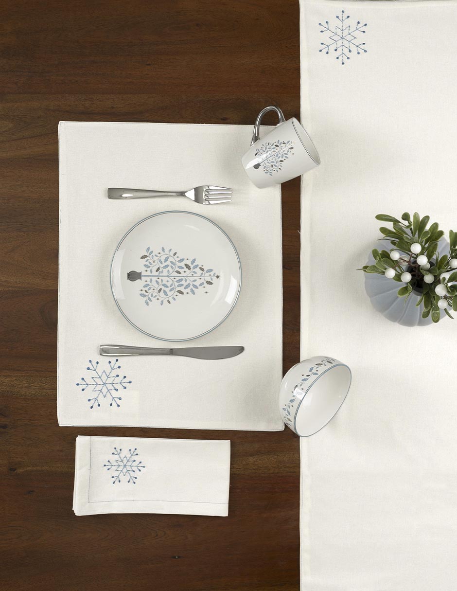 Set mantel individual navideño de algodón Nevira 4