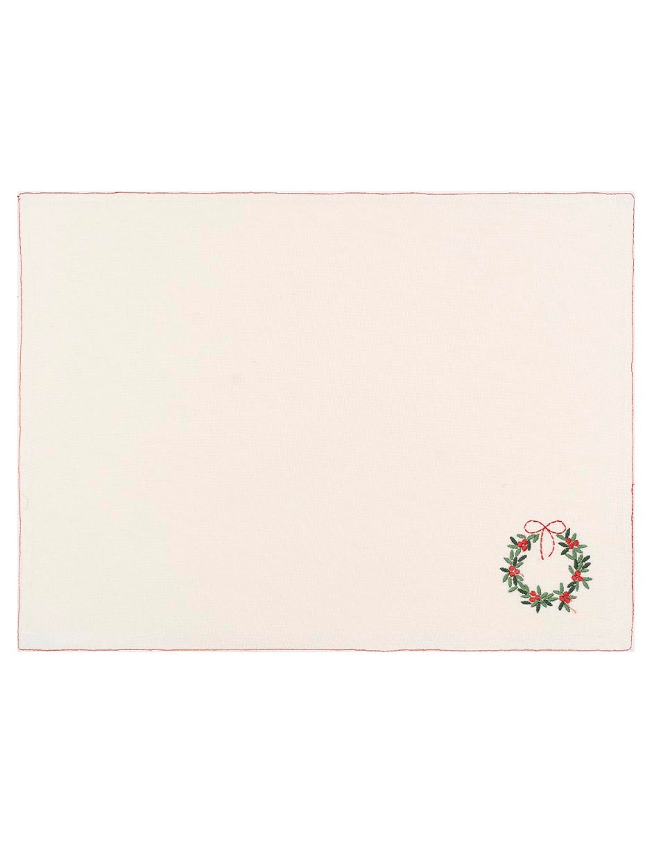 Set mantel individual rectangular de algodón Coranta Navidad 3