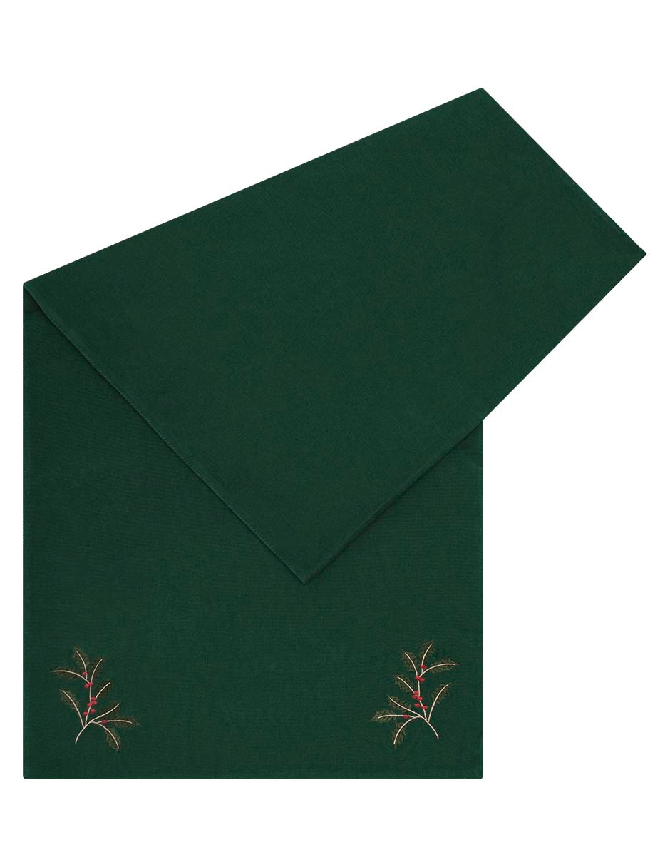 Camino mesa navideño de algodón Stellina 3