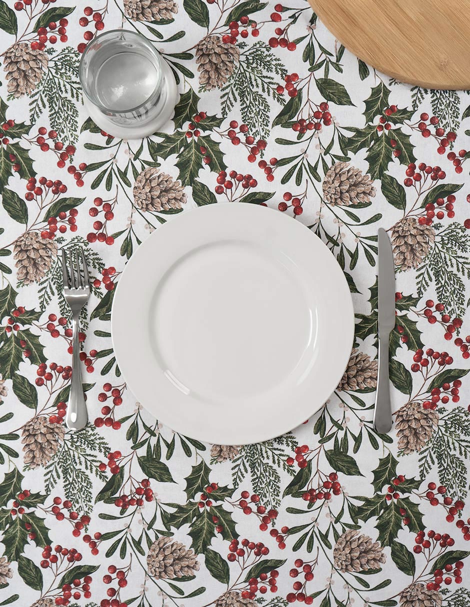 Mantel navideño rectangular de algodón Navisa 4