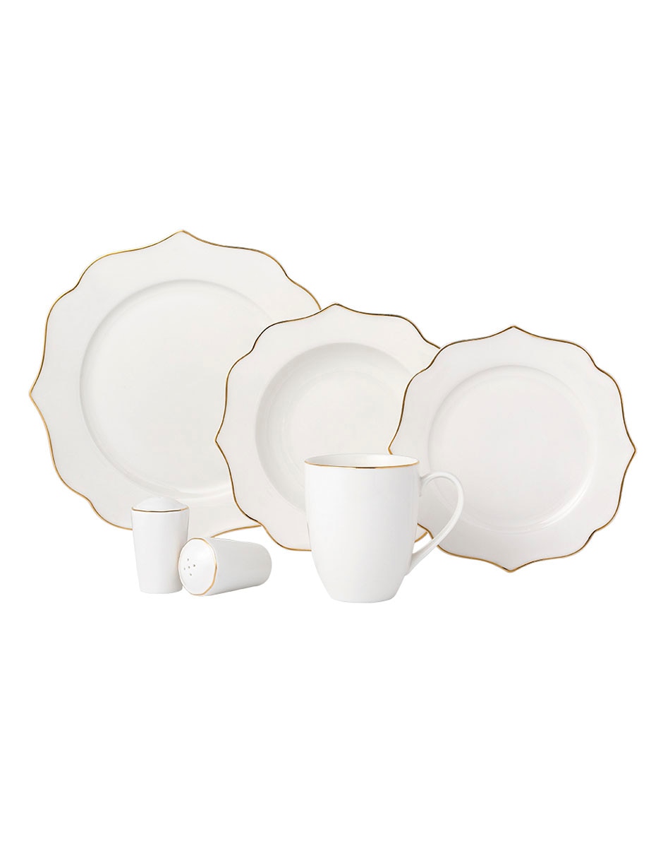 Vajilla antonieta de porcelana para 6 personas